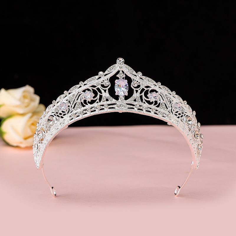 

Корейская невеста циркон капля алмаз сплав большая корона свадебное банкетное платье аксессуары золотая корона свадебный головной убор