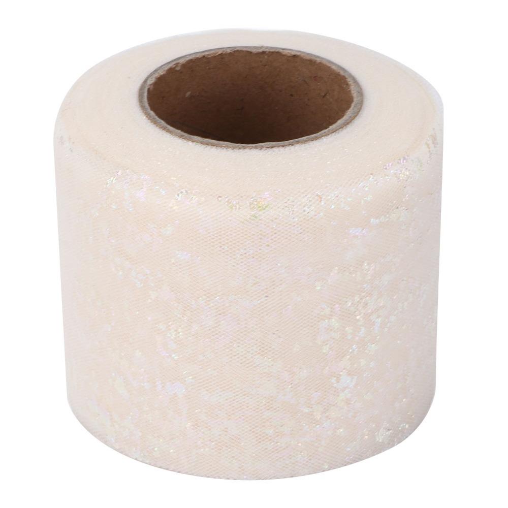 1pcs Abrasion Resistant Tulle Rolls Sequins Embellished Mesh Ribbon Wedding Decor