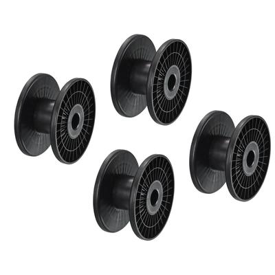 PATIKIL 120mm Floss Plastic Empty Wire Weaving Bobbins for Chain Black Bobbins, 4-Pack, Spools, Tape, Embroidery, Sewing,