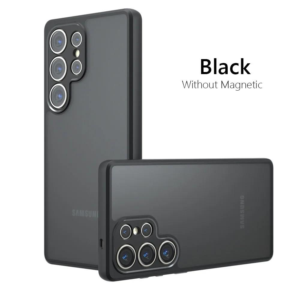 Pro Magsafe magnetický bezdrátový nabíjecí kryt Pro Samsung Galaxy S25 Ultra Plus S25Ulra 5G Nárazuvzdorný matný zadní kryt Coque