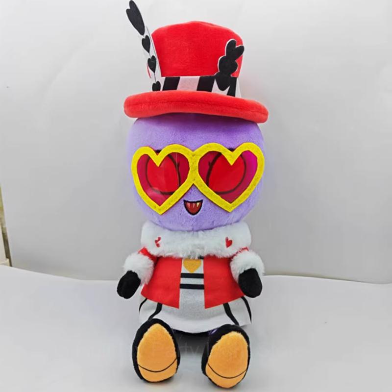 

Funny Hazbin Valentino Plush Dolls Birthday Hotel Valentino Clown Hat Stuffed Toy Fans Holiday Gifts Doll Party Decoration