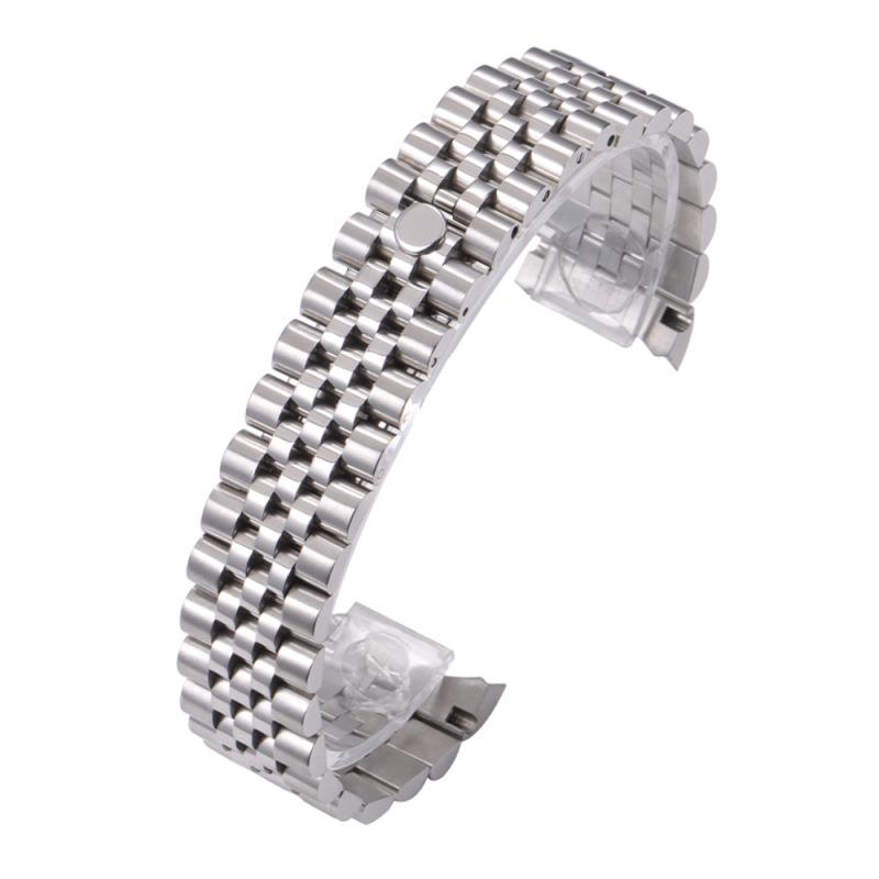 Luxusný pevný nerezový remienok pre Rolex pre náramok Jubilee 13 mm 17 mm 20 mm 21 mm zakrivený koniec kovové náramkové príslušenstvo