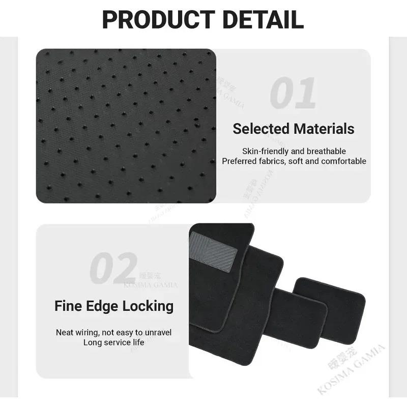 Universal Car Floor Mats PVC Material Non Slip Wearproof Easy Clean Velcro Backed for Interior Protection Decoration Car Mats