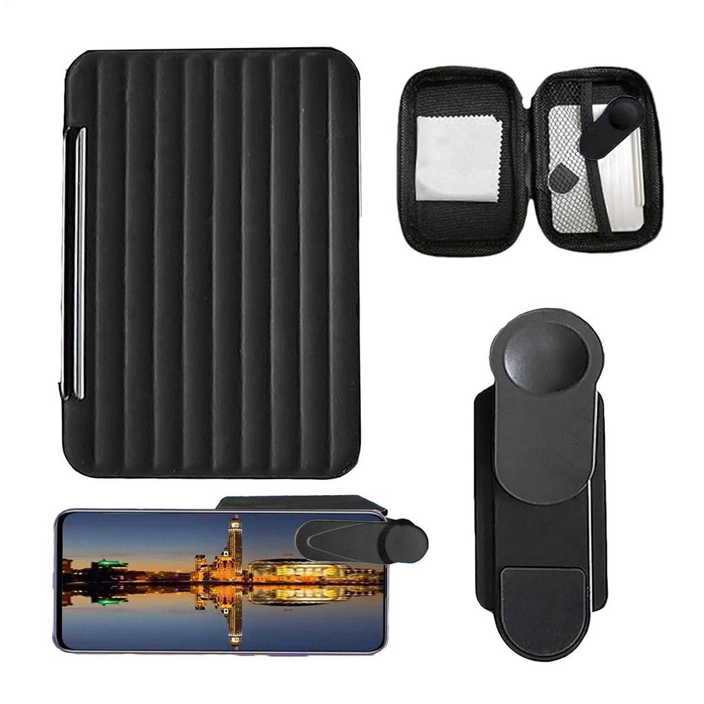 Mirror Reflection for Phone Camera Glass Mirror Clip Set for Phone Camera Creative Photo Tools Adjustable for Vlogger