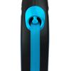 Laisse - Flexi - New Neon M Tape - 5 m - Noir/Bleu - Pour chiens jusqu'à 25 kg