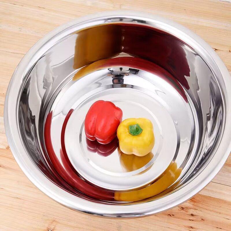 Extra Thick Non-Magnetic Stainless Steel Basin for Vegetables, Dough, and Face Washing