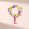 New Trendy Multicolor Acrylic Anklet for Women Boho Tassel Ball Pendant Handmade Anklet Leg Chains Charm Summer Beach Jewelry