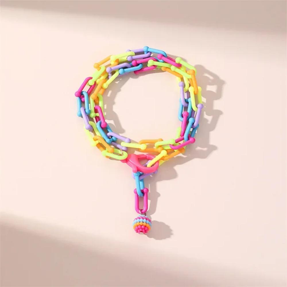 New Trendy Multicolor Acrylic Anklet for Women Boho Tassel Ball Pendant Handmade Anklet Leg Chains Charm Summer Beach Jewelry