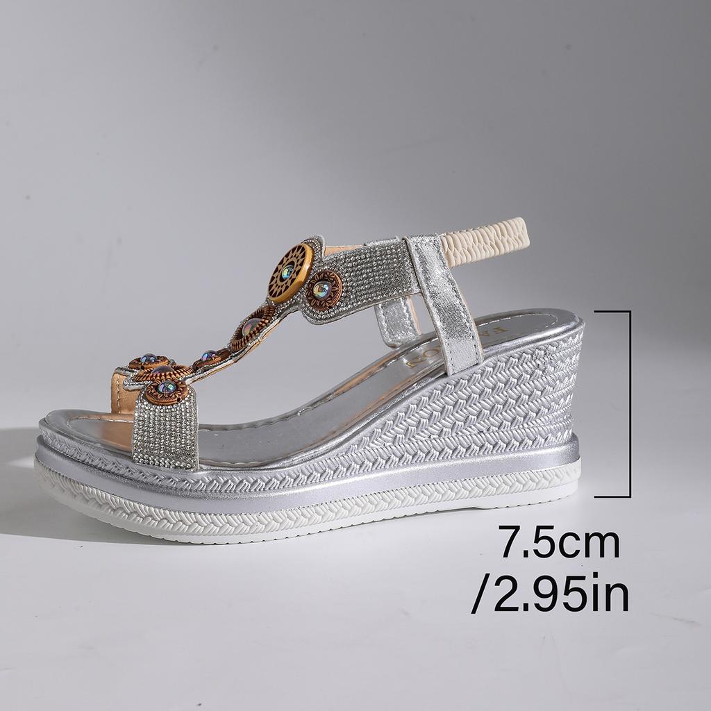 Fashion New Multi-color Wedge Sandals In Summer Are Fashionable and Casual, and High-heeled Women's Sandals for Open-toed Sexy Parties.