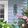 Metal Wall Art Black Iron Flower Sunroom Retro Decor