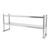 Stainless Steel Shelving, 2 Tier Adjustable Shelf Storage, Heavy Duty Shelving 60.2*15.7*3.5in For Storing And Displaying Goods