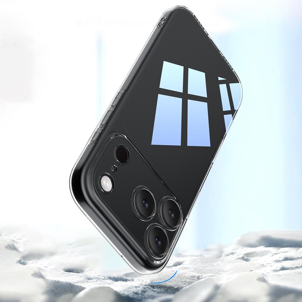 Crystal Black Silicone Soft Case For iPhone 17 Air 16 16E 15 14 13 12 Pro Max Plus Mini Clear Ultra Thin Back Cover Shell Coque