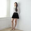 Laengsseon Ls_Velvet Frill Mini Skirt_Black