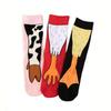 5 Paar Cartoon Lustige Froschsocken Druck Zehe Kuh lustig Kurze Socken Hühnerpfoten Socken Cosplay Requisiten