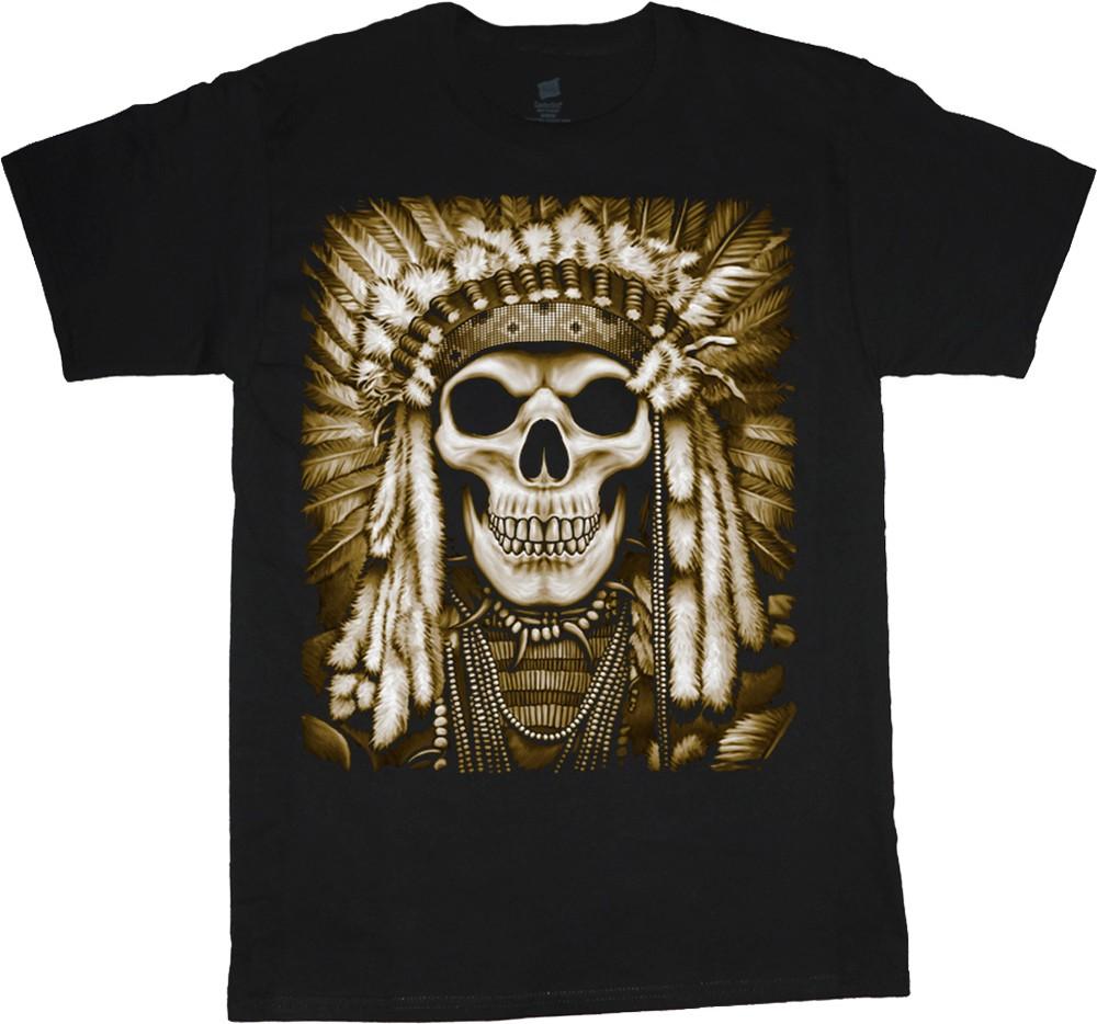 big and tall t-shirt indian native american skull tee shirt tall shirts for men Unisex T-Shirt XL