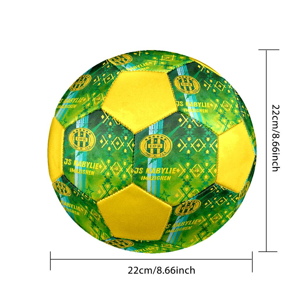 Js Kabylie Indoor Soccer Ball Colorful All Ages Size 5 Machine Stitched PVC Competition Ready Durable High-Bounce