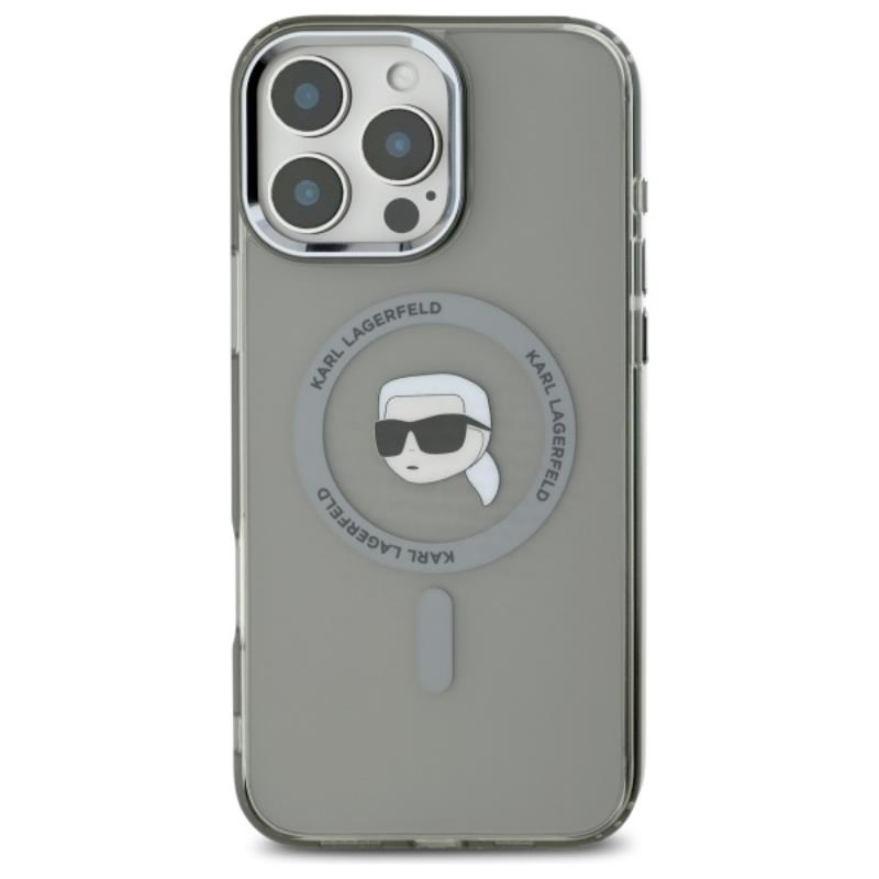 Karl Lagerfeld Iml Metal Karl Head Magsafe - Etui Iphone 16 Pro (Czarny)