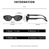New Narrow Frame Cat Eye Sunglasses For Women With High-end Face And Small Uv-proof Trendy Sunglasses 77188