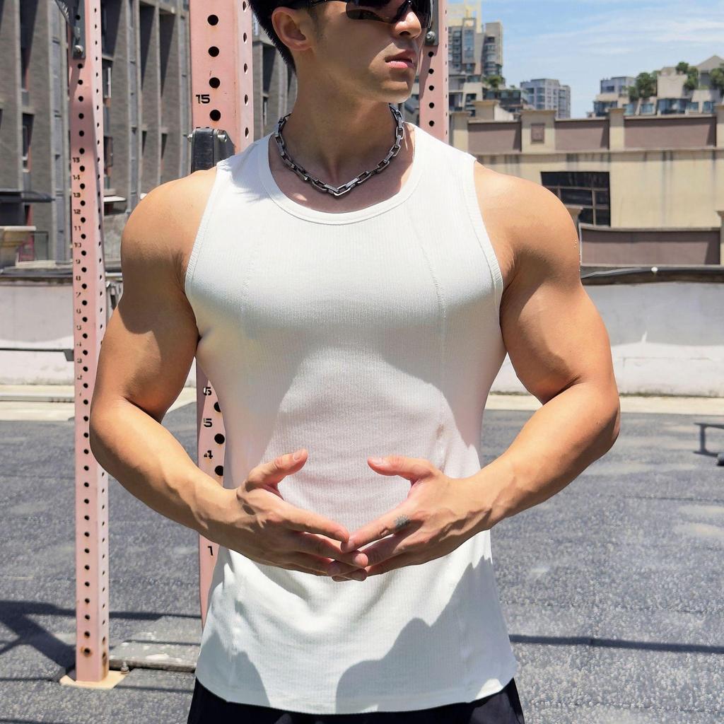 Herren Slim Fit Schnelltrocknendes Tanktop für Radfahren & Laufen