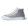 adidas Originals Nizza Series High Slip Resistant Lightweight Mid Top Skate Shoes Women Sneakers Silver FW9944