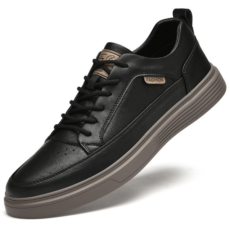 Men s Retro Casual Leather Low-Top Sneakers - Versatile, Breathable Youth Style 44