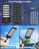 Solar Street Lights Outdoor 6500K IP68 LED Flood Lights with Motion Sensor for Parking Lot, Road, Yard - 2Pack