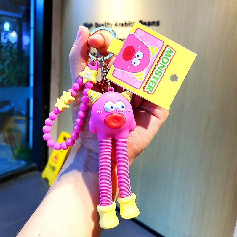 

Fashionable Monster Stretch Keychain Unique Pvc Gift For All Holidays розовый