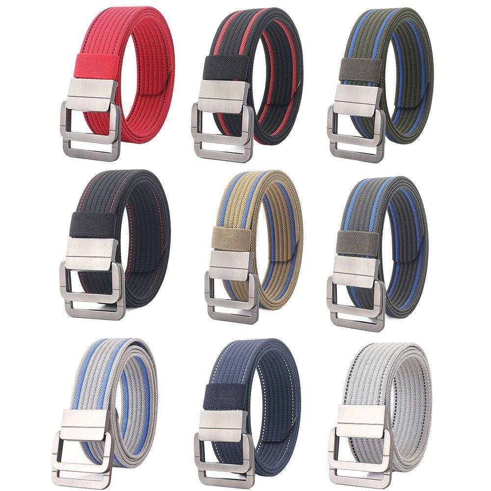 

Striped Men Belt Double Rappelling Buckle Work Wear Belt Fashion Tactical Men s Belt