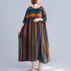 Plus Size Striped Short Sleeve Dress for Women