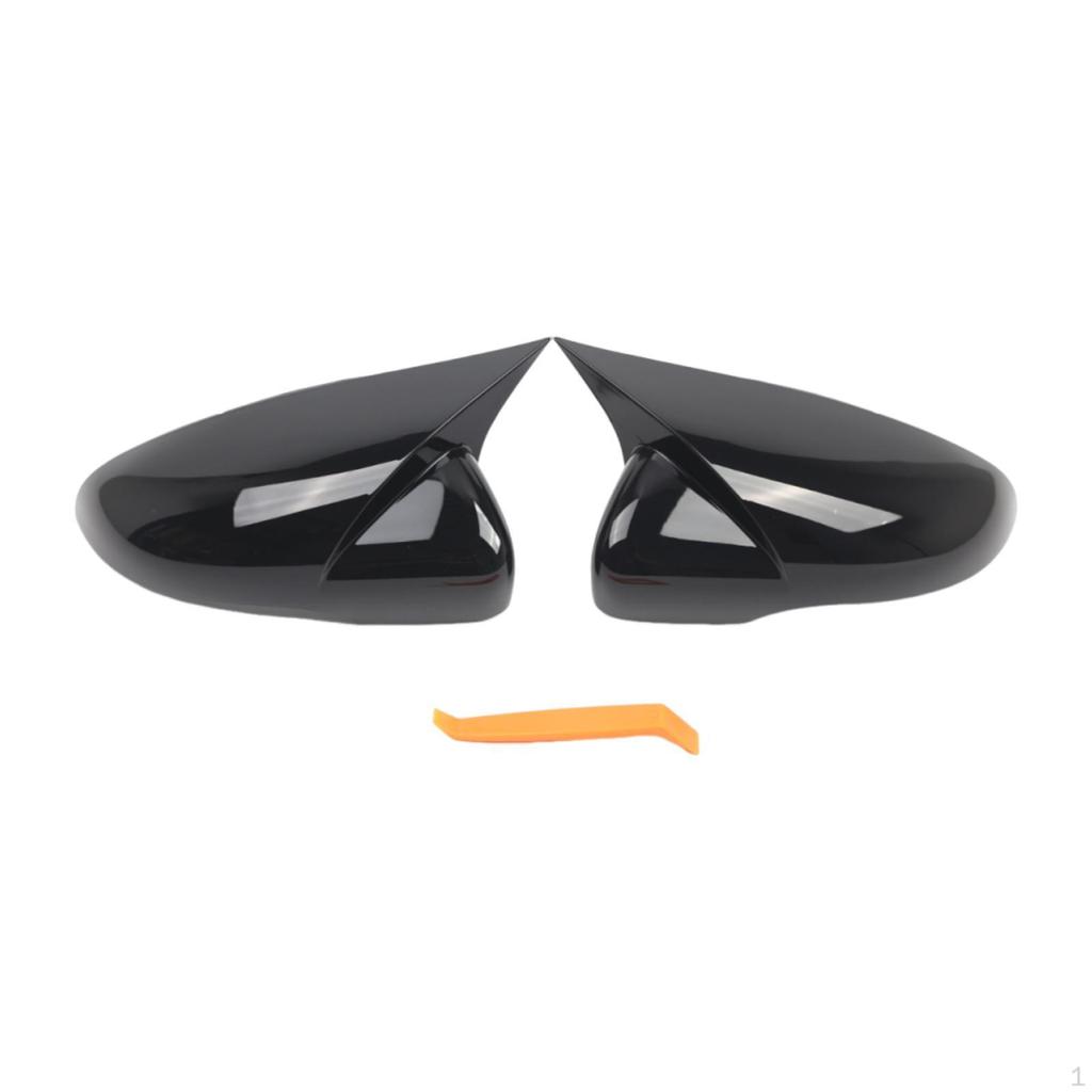 2x Side Mirror Cover Caps Rearview Replacement Component Easily Install Assembly