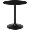75H x średnica 70 cm Minimalistyczny stół jadalny dla dwóch osób - Czarny
