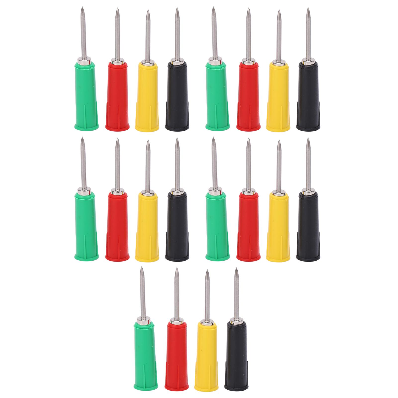 

20pcs Tester Piercing Needle Kit 2mm 4Color Multimeter Probes for 4mm Banana Socket Test Tool