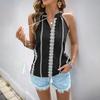 Women's Tassel Lace-up Sleeveless Vest Vacation Ethnic Casual Blouse