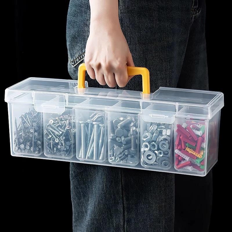 Juego de Cajas de Almacenamiento de Piezas de Herramientas de 1/7 Piezas, Organizador de Herramientas con Múltiples Compartimentos, Caja de Clasificación Para Tornillos, Llaves Inglesas, Accesorios de Ferretería, Y Juguetes