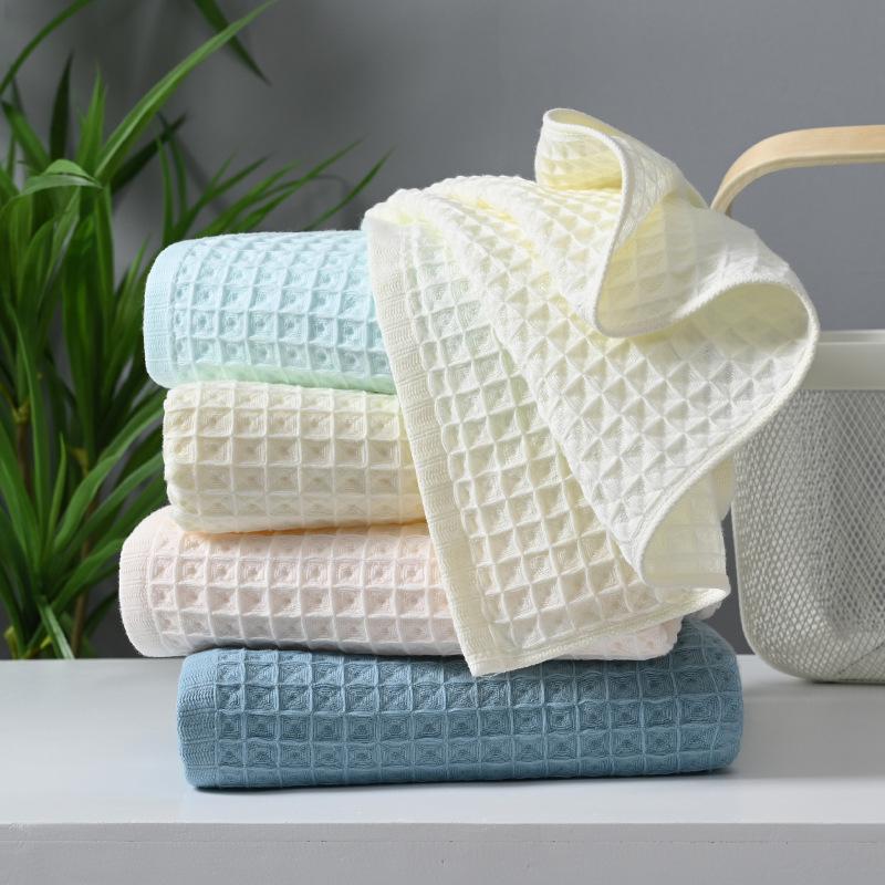1 PC Class A Cotton Waffle Towel Combed Cotton Honeycomb Household Face Towel Soft Absorbent Comfortable Textile Towels for The Home