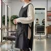 Double-sided Waterproof Black/Transparent Apron Barber Uniform Salon Hairstylist Apron Hairdresser Vest For Beauty Salon Nail