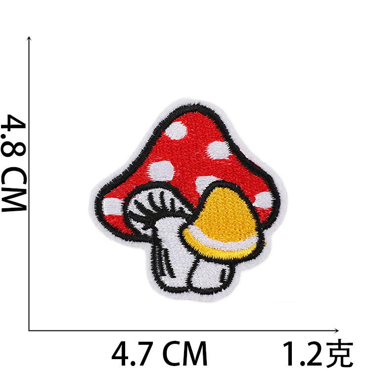 Cartoon Mushroom Embroidery Cloth Sticker Mushroom Embroidery Label Clothes Patch Sticker Fast Sell Hot Embroidery Chapter Boy