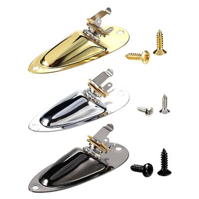 Heavy Duties Guitar Input Output Plate With Rotation Resistant Washer Mounting Screws Set For Stability And Durability
