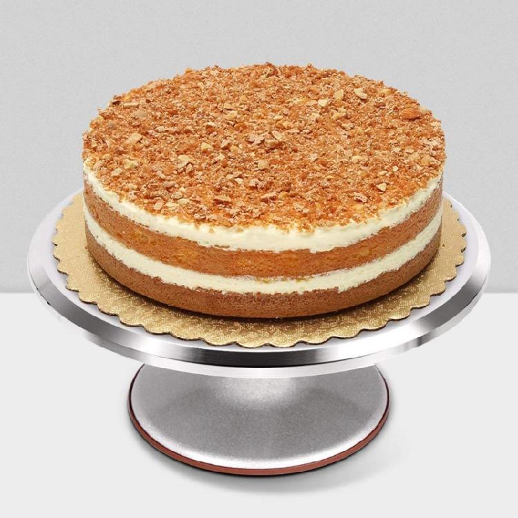Kuchen-Drehteller-Set für Backbegeisterte Kuchen-Dekoration Backzubehör Aluminium-Drehteller Spachtel Kamm Servierer Schaber