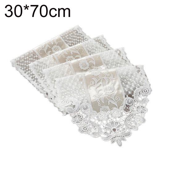 

Романтический цветок кружева скатерть скатерть ТВ шкаф крышка домашний декор кухни 30x70cm