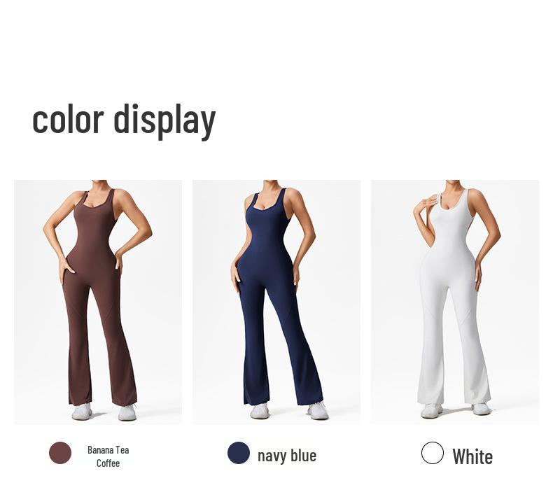 Slimming Yoga Dance Jumpsuit: Body-Shaping, Hip-Lifting, Micro-Flare Fitness Wear