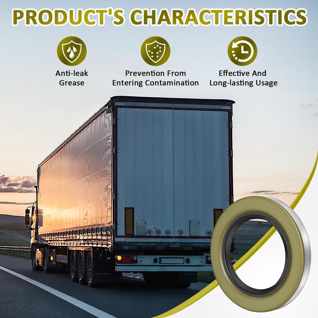 22333TB Double Lip Seals 2.250'', 3.371'' For 5200-7000Lb Trailer Axles D42 Spindle (Qty 4) Replaces Dexter 10-36 Transcom 22333TB National