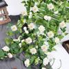 Plastic Silk Rose Flower Vine Spring Rose Wall Hanging Artificial Rose Vine  Hotel Restaurant