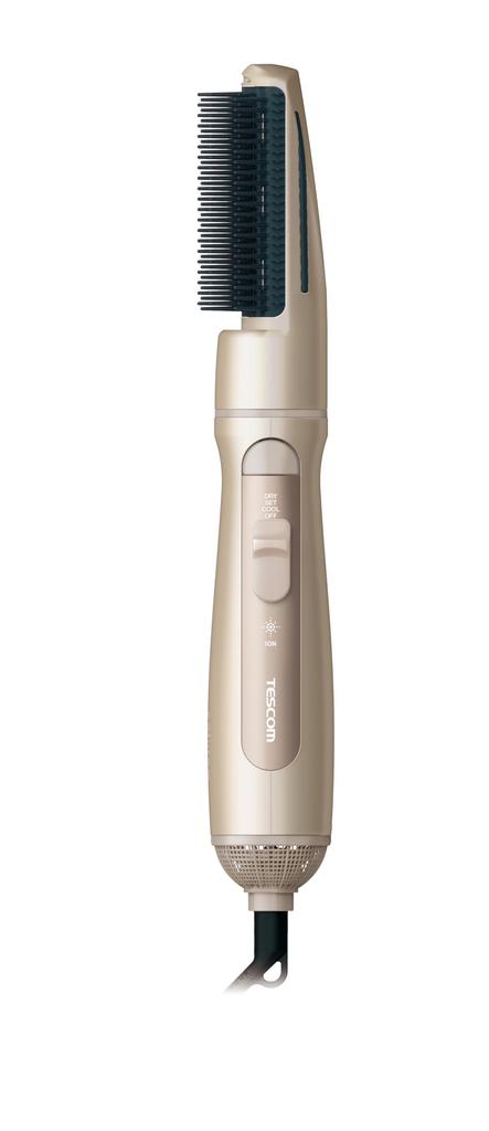 Tescom TIC325 N Hair Dryer, Curling Dryer with Negative Ions and Wide Catch Brush, Gold, Authentic