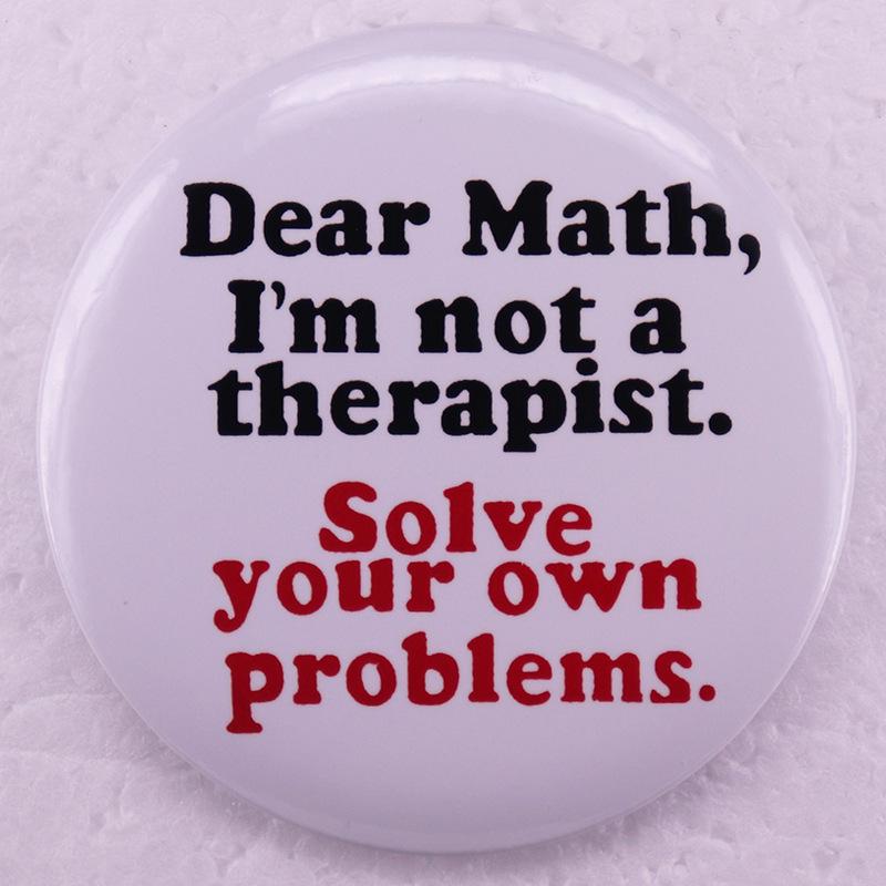 Student Gift: Fun Math Brooch Badge