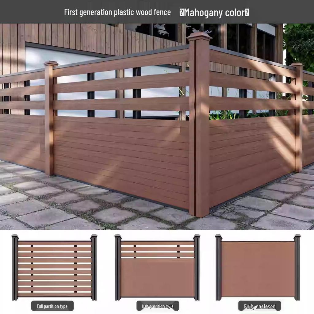 WPC Wood-Plastic Outdoor Fence: Durable, Anti-Corrosion Windbreak & Partition for Courtyard and Villa.