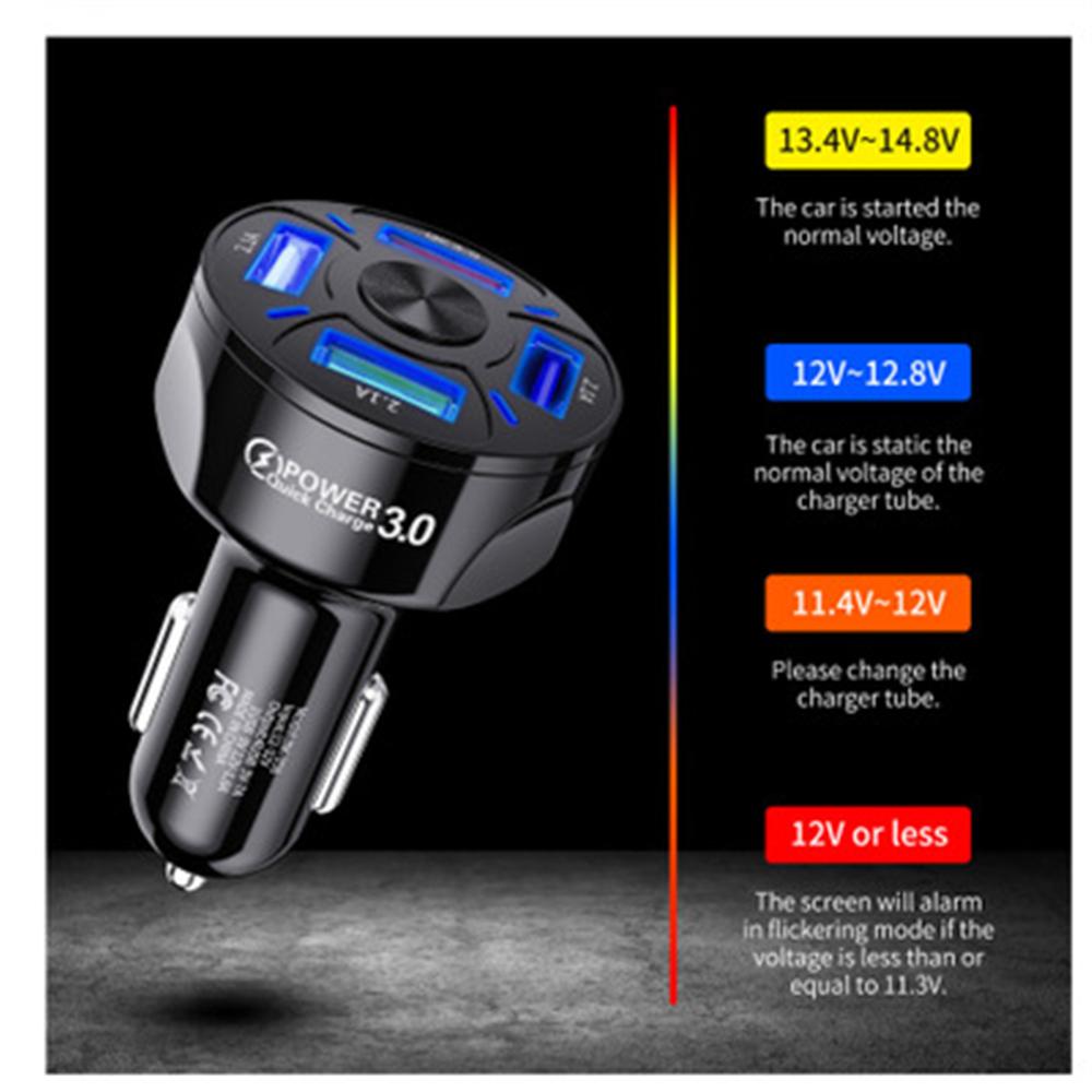 4 Port Car USB Charger 7A 48W Quick Charge Universal 18W Fast Charging in Car Mobile Phone Charger Car Charger AdapterP