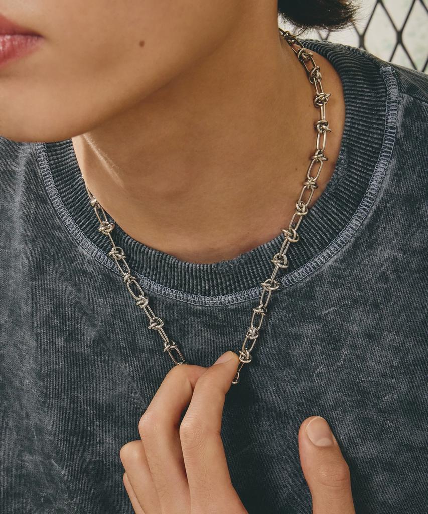 Maz Steel Knot Chain Necklace