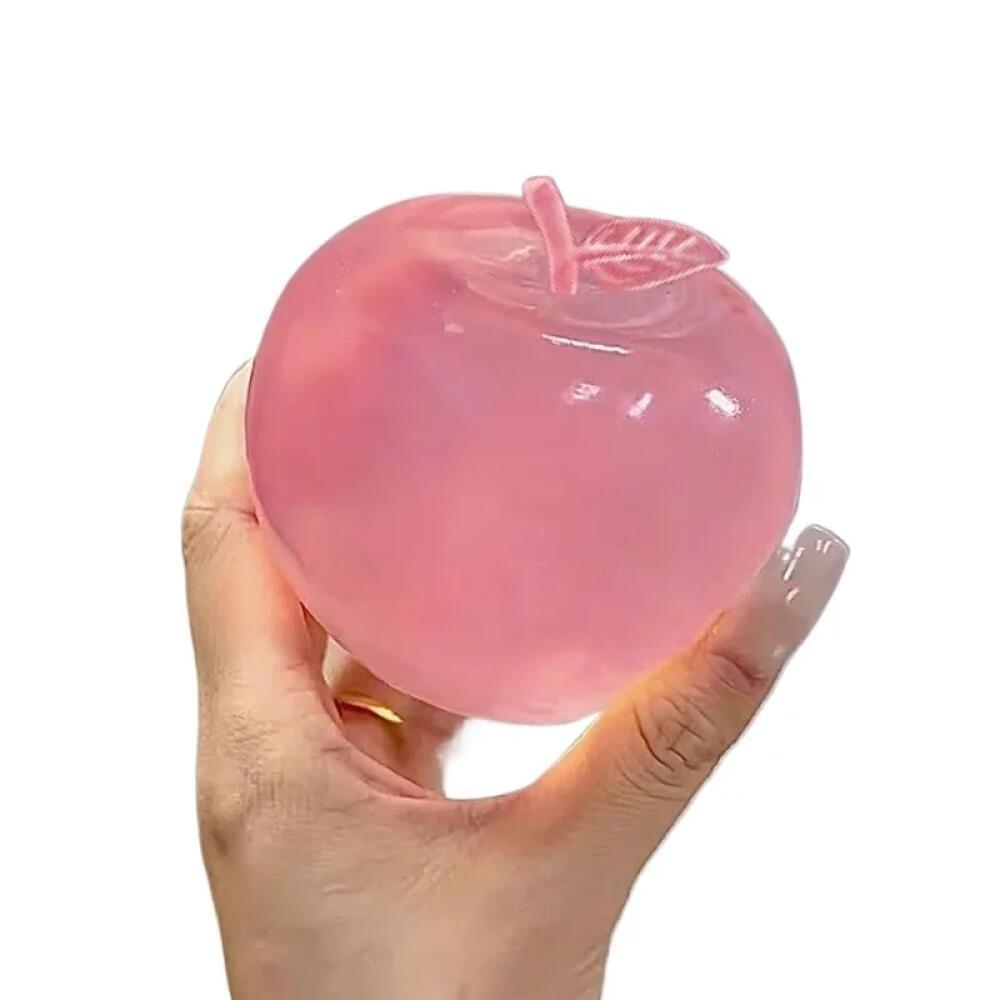 Apple Squeeze Toy Stress Relief Ball Squishy Maltose Sensory Fidget Toy Translucent Slow Rebound Cute Delicate for Adults Kids Anxiety Relief