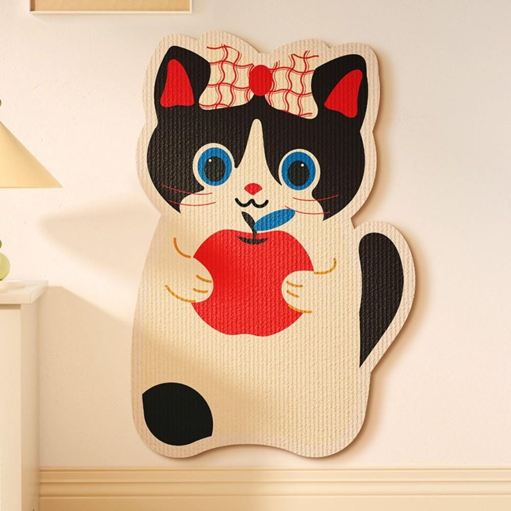 Felt Self-adhesive Cat Scratch Sticker Cartoon Cat Scratch Mat  for Couch Walls Style 2